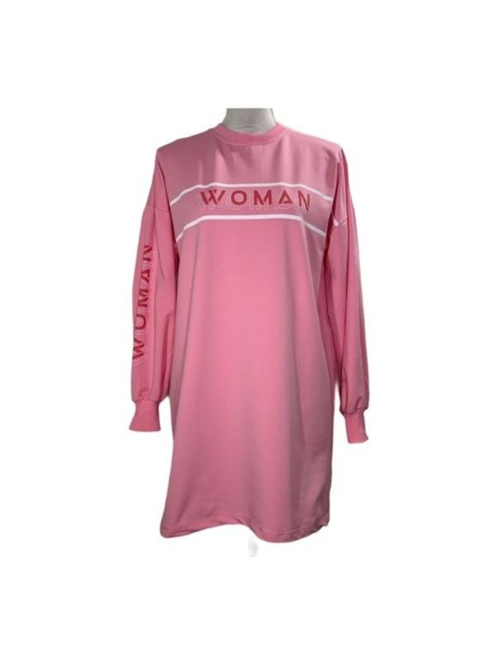 Boohoo Womens 8 Pink Graphic Sweatshirt Dress Mini Casual